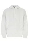 Vtmnts White Cotton Blend Oversize Sweatshirt In Gray