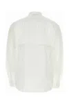 Vtmnts Cotton Oversize Shirt With Cuffed Sleeves In White