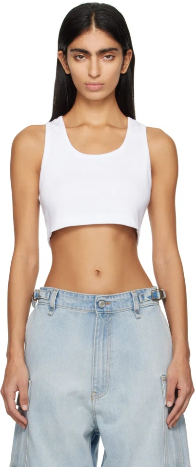 Vtmnts White Embroidered Tank Top