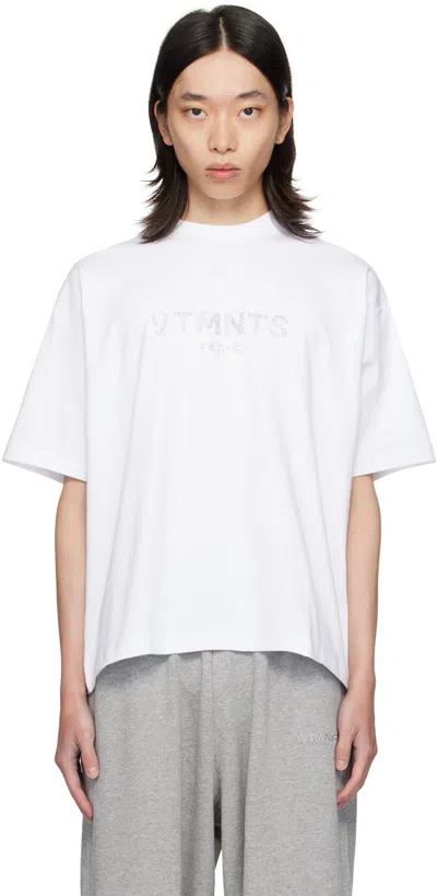 Vtmnts White Paris Crystal T-shirt
