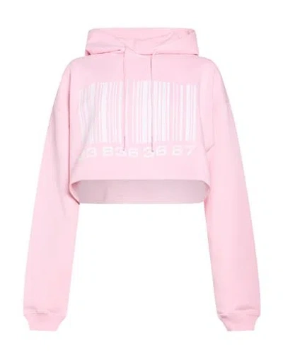 Vtmnts Woman Sweatshirt Light Pink Size S Cotton, Polyester