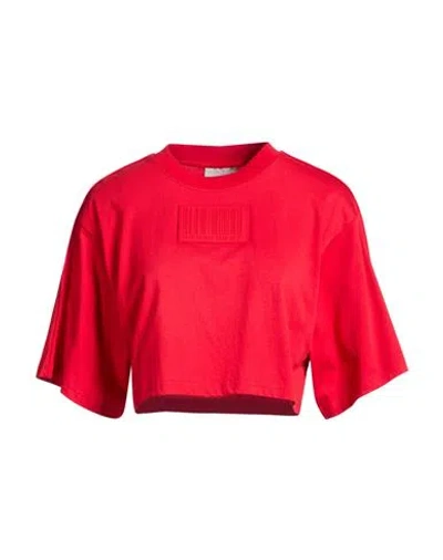 Vtmnts Woman T-shirt Red Size L Cotton
