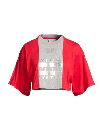 Vtmnts Woman T-shirt Red Size Xl Cotton