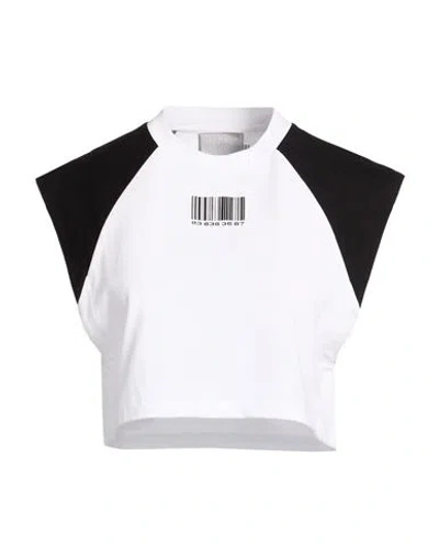 Vtmnts Woman T-shirt White Size L Cotton