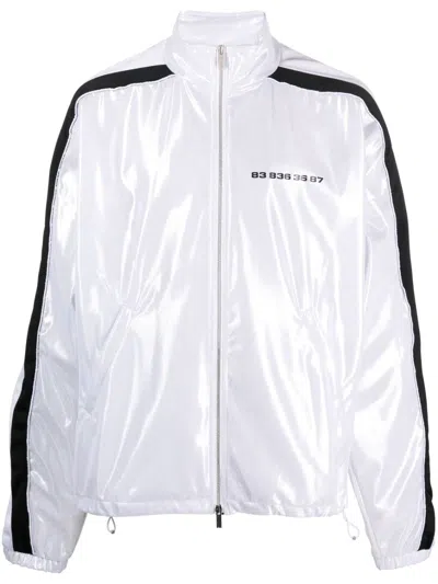 Vtmnts Zip-up Track Jacket In Silver