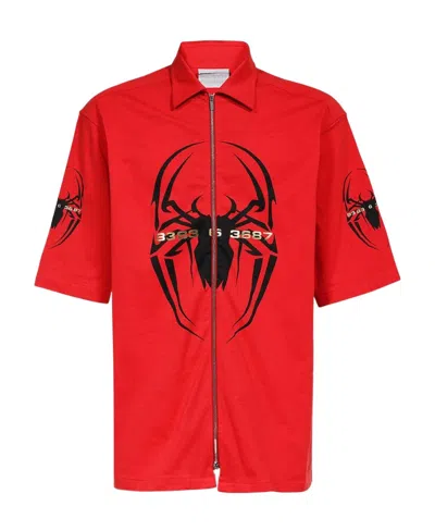 Vtmnts Zippered Shirt In Red