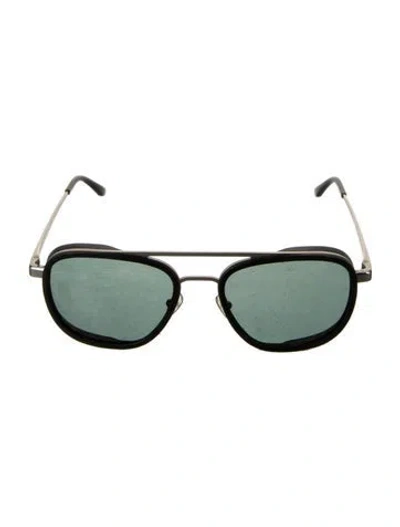 Pre-owned Vuarnet Aviator Tinted Sunglasses In Black