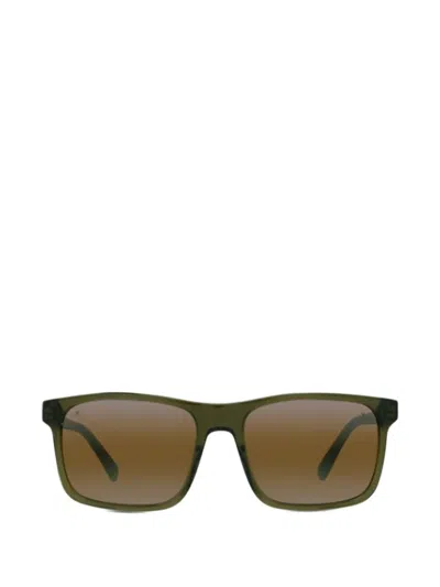 Vuarnet Belvedere Rectangle-frame Sunglasses In Green