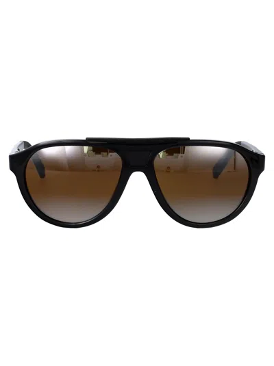 Vuarnet Black Injected Sunglasses In Brown
