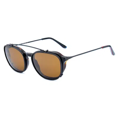 Vuarnet Black Stainless Steel Frames In Gold