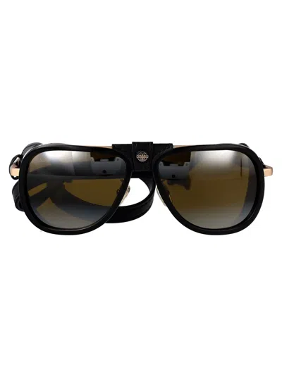 Vuarnet Black Yellow Titanium Sunglasses