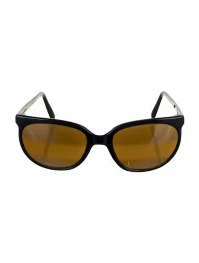 Pre-owned Vuarnet Cat-eye Mirrored Sunglasses In Blue