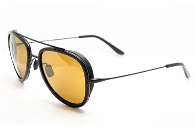 Pre-owned Vuarnet Edge 1614 Black / Bronze Flashed Vl 1614 0002 2129 Sunglasses 53mm In Brown