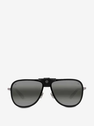 Vuarnet Glacier Aviator Sunglasses 04 In Black