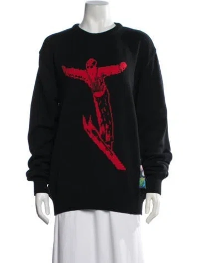 Pre-owned Vuarnet Graphic Print Crew Neck Sweater W/ Tags In Multicolor