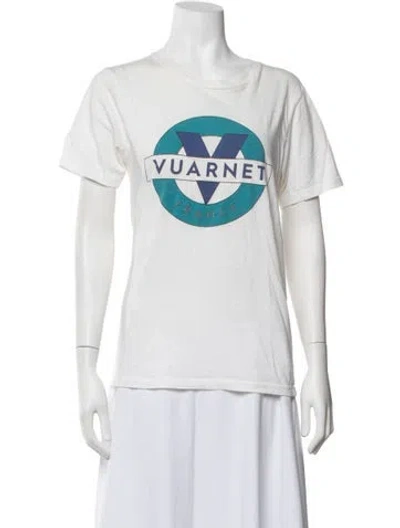 Pre-owned Vuarnet Graphic Print Crew Neck T-shirt In White