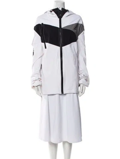 Pre-owned Vuarnet Graphic Print Utility Jacket In White