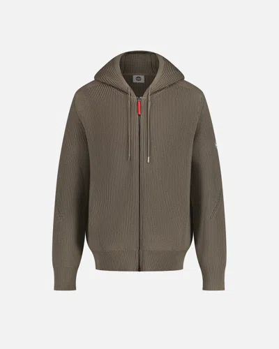 Vuarnet Khaki Men's Hooded Merinos Jumper In Multi