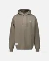 Vuarnet Khaki Men's Hoodie Logo Skier In Brown