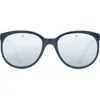 Vuarnet Legend 02 Foldable 55mm Round Polarized Sunglasses In Blue