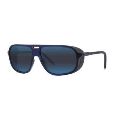 Vuarnet Matte Blue Blue Injectate Sunglasses In Red