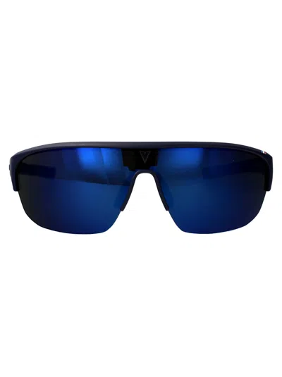 Vuarnet Matte Blue Blue Injectate Sunglasses In Pattern