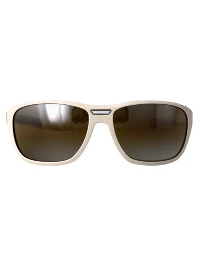 Vuarnet Matte White Brown Injected Sunglasses In Neutral