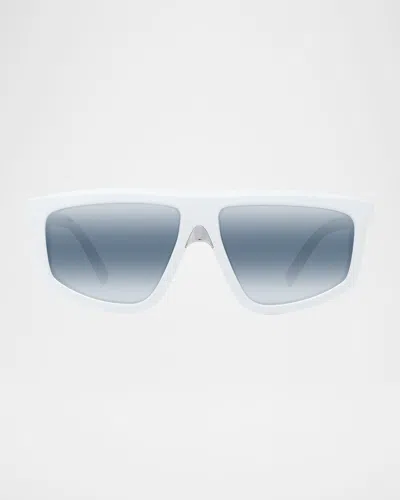 Vuarnet Men & Apos;s Altitude 03 Nylon Rectangle Sunglasses In White Blue