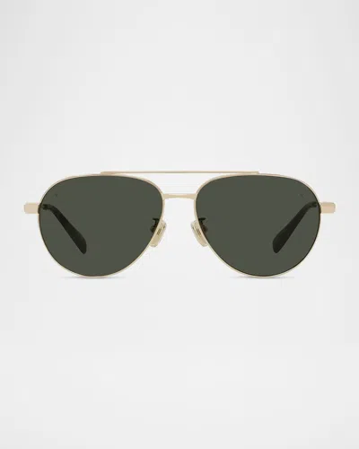 Vuarnet Men & Apos;s Horizon 03 Aviator Sunglasses In Gold