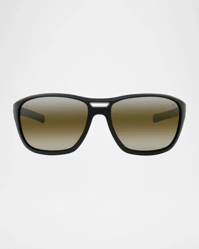 Vuarnet Men & Apos;s Racing 02 64mm Rectangular Sunglasses In Black