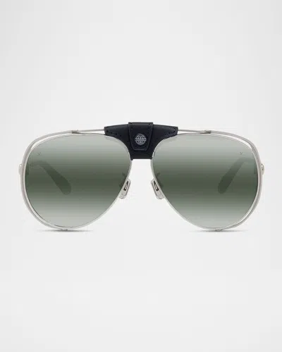 Vuarnet Men's Arctic 01 Titanium Aviator Sunglasses In White