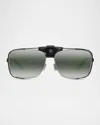 Vuarnet Sunglasses In Matte Blackblu Mirror