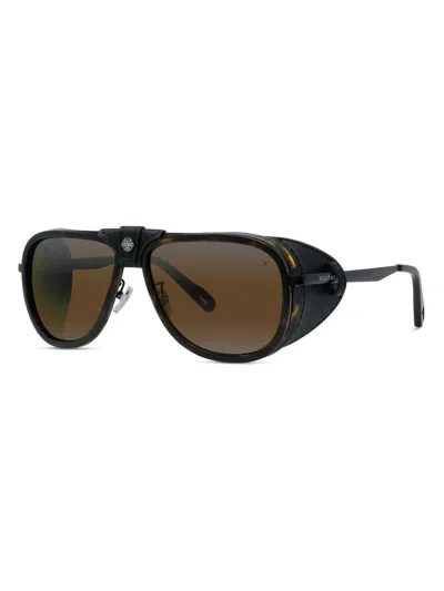 Vuarnet Men's Atelier Glacier Pilot Sunglasses In Black
