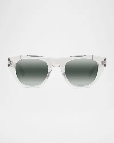 Vuarnet Men's Belvedere 07 Acetate Square Sunglasses In Shiny Beigeblu Mirror