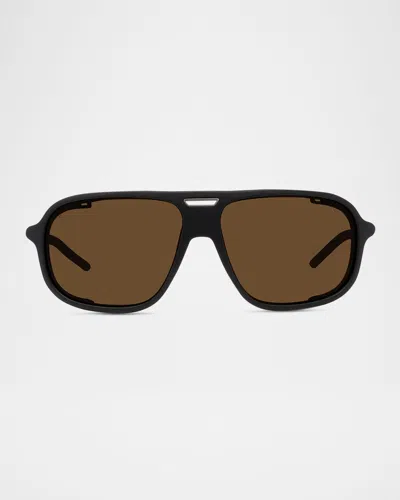 VUARNET MEN'S ICE 02 NYLON AVIATOR SUNGLASSES