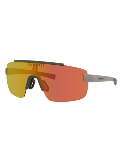 Vuarnet Men's Outdoor-racing Mirrrored Mask Sunglasses In Gray