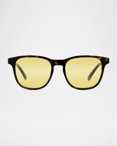 Vuarnet Men's Vu40012im Acetate Rectangle Sunglasses In Dark Havana
