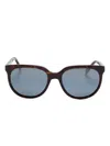 Vuarnet Oval-frame Sunglasses In Brown
