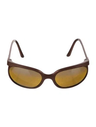 Pre-owned Vuarnet Oversize Tinted Sunglasses In Brown