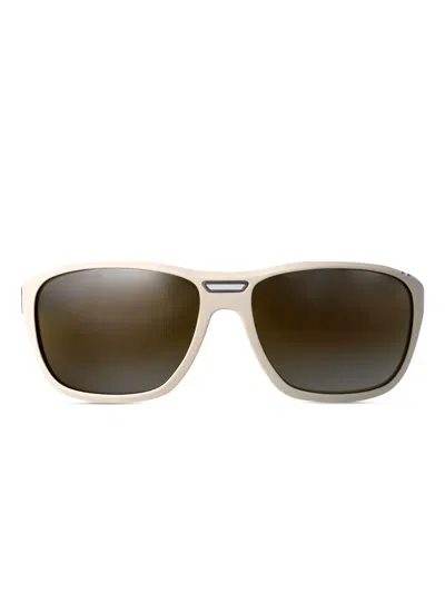 Vuarnet Matte White Brown Injected Sunglasses In Neutral