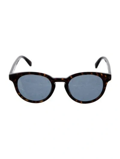 Pre-owned Vuarnet Round Tinted Sunglasses In Brown