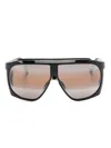 Vuarnet Shield-frame Sunglasses In Black