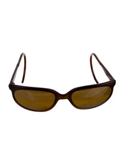 Pre-owned Vuarnet Square Mirrored Sunglasses In Brown