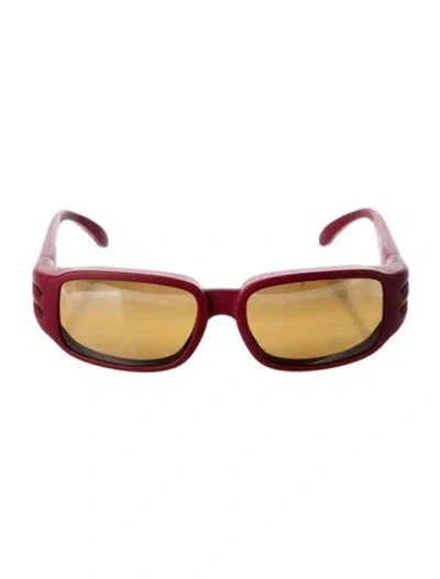 Pre-owned Vuarnet Square Tinted Sunglasses In Red