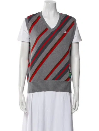 Pre-owned Vuarnet Striped Jacket W/ Tags In Gray