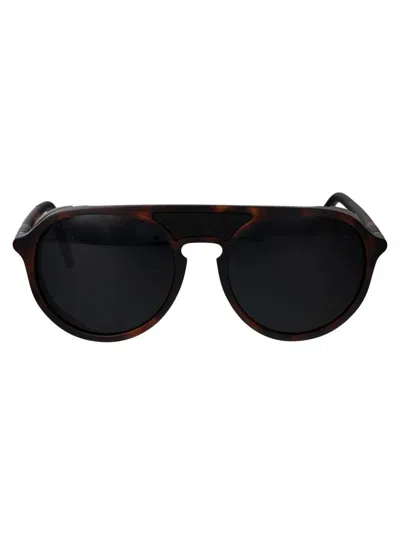 Vuarnet Aviator Sunglasses Vu40023 U 52 D In Matte Havana Grey