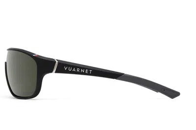 Pre-owned Vuarnet Sunglasses Racing 180° - Matt Black - Grey Green Lenses In Pure Grey Green