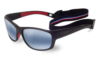 Pre-owned Vuarnet Sunglasses Vl152100010636 Vl1521 Cup 1521 Black + Polarlynx Polarized In Blue