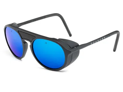 Pre-owned Vuarnet Sunglasses Vl170900011126 Vl1709 Ice 1709 Black + Pure Grey Blue Flashed In Gray