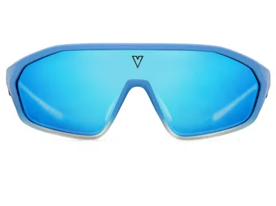 Pre-owned Vuarnet Sunglasses Vl201100041726 Vl2011 Air 2011 180° Large Blue + Green Plzd